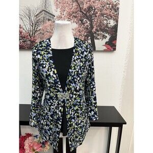 JM Collection Petite Women’s Top Blouse Size XL Floral 3/4 Sleeve Round Neck